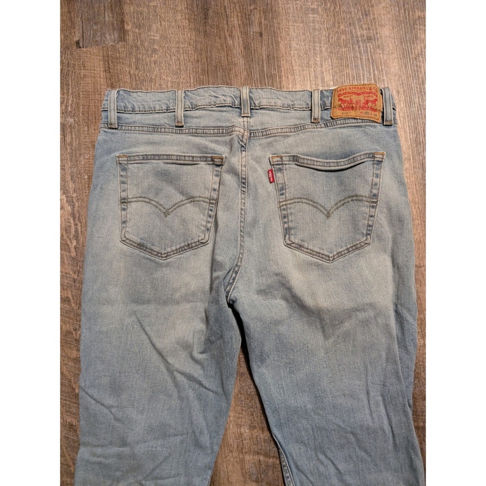 Levis 511 Slim Fit Mens 38/34 Lot of 2 Light Wash Ripped Distressed Denim Jeans - Picture 10 of 16